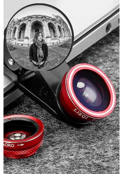 Balık Gözü Lens Fish Eye 3 Wide Geniş Açılı Makro Telefon Lensi modelleri