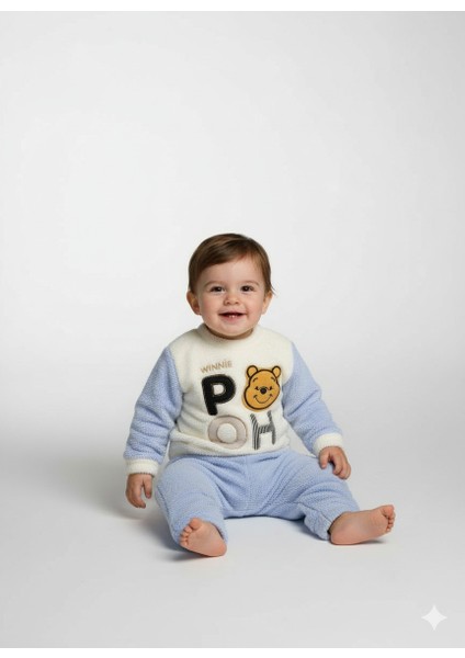 Sevimli Winnie The Pooh Temalı Peluş Bebek Takım Yumuşacık ve Konforlu Erkek Takım Bebek Kıyafeti