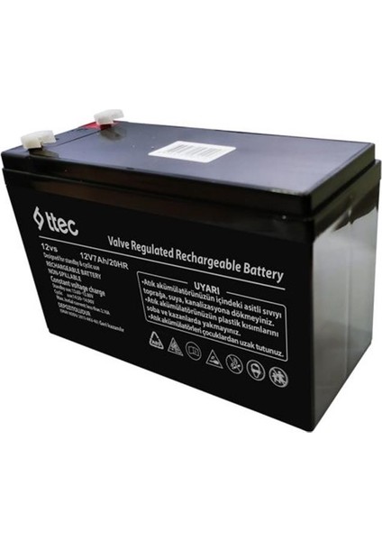 Ttec 12V 7AH Bakımsız Kuru Tip Akü