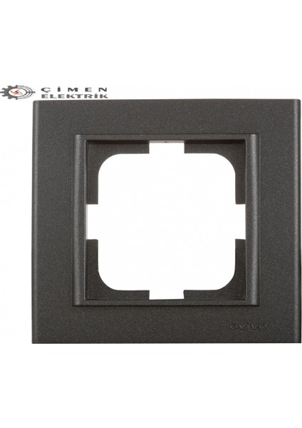 Metalik Siyah Tekli Çerçeve - Priz ve Anahtar Için Uyumlu Çerçeve fiyatları