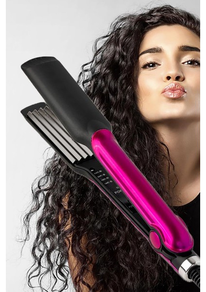 Saç Düzleştirici Tost Model Saç Şekillendirici Tırtıklı Uç Saç Düzleştirici Dalgalandırıcı