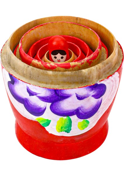 6lı Ahşap Matruşka Iç Içe Geçen Matruşka Bebek Seti Tombul Matruşka Set 6lı Set fırsatları