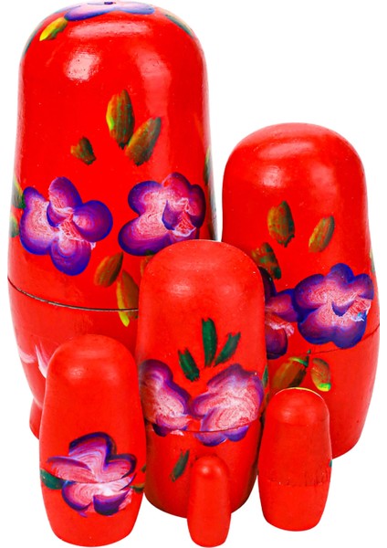 6lı Ahşap Matruşka Iç Içe Geçen Matruşka Bebek Seti Tombul Matruşka Set 6lı Set