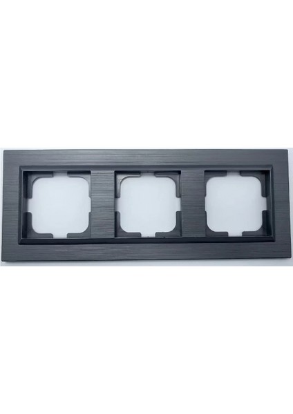 Manyatik Gri Üçlü Çerçeve Quantum - Priz ve Anahtar Için Uyumlu Çerçeve