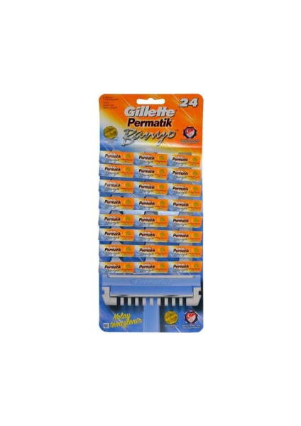 PERMATİK BANYO SAPLI JİLET KARTELA 48 PARÇA (5264)