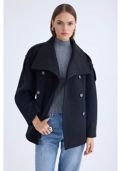 Apolet Detaylı Kısa Kaşe Kaban fiyatları