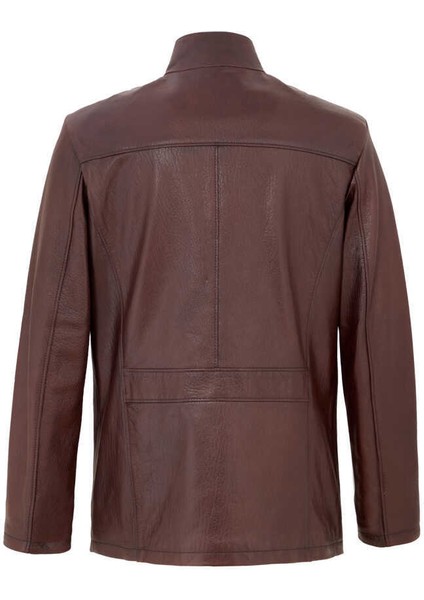 Kahve Hakiki Deri Erkek Hakiki Deri Mont - E22KDM310399-R4W