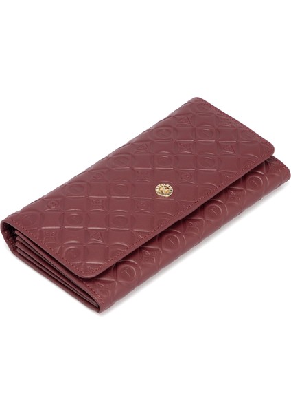 Bordo Hakiki Deri Kadın Cüzdan - S1CB00005783-G7Q
