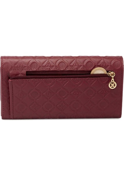 Bordo Hakiki Deri Kadın Cüzdan - S1CB00005783-G7Q