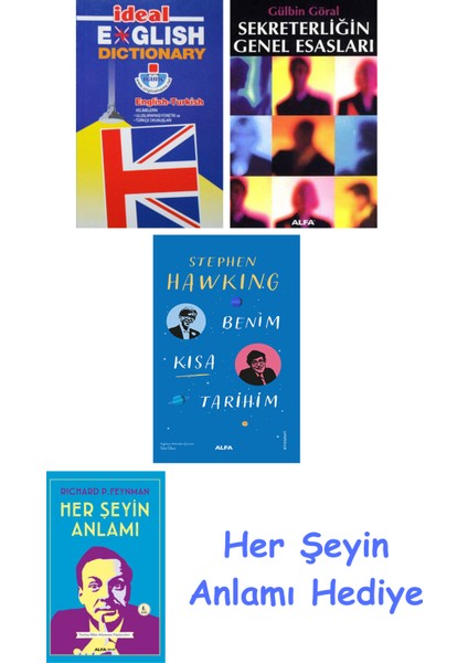 Ideal English Dictionary + Sekreterliğin Genel Esasları + Benim Kısa Tarihim + Her Şeyin Anlamı