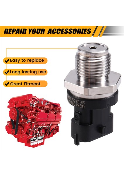 Cummins Motor Otomobil Parça Için Bosch Için Yakıt Ortak Ray Basınç Sensörü 0281006372 (Yurt Dışından) fırsatları