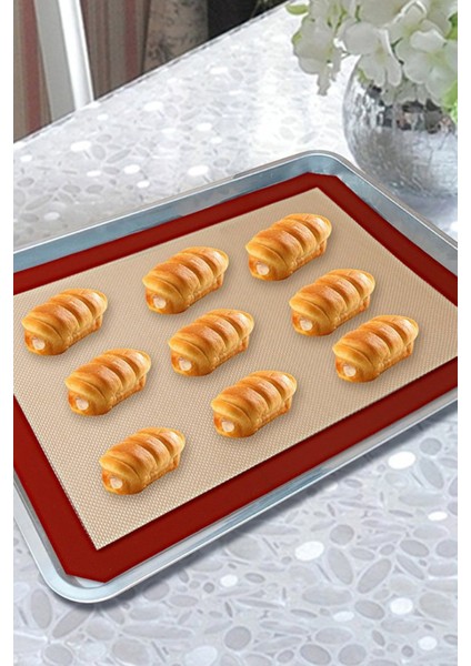 Silikon Yanmaz Yapışmaz Pişirme Matı 30*40 cm Kendinden Yağlı Fırın Kağıdı Hamur Açma Matı modelleri