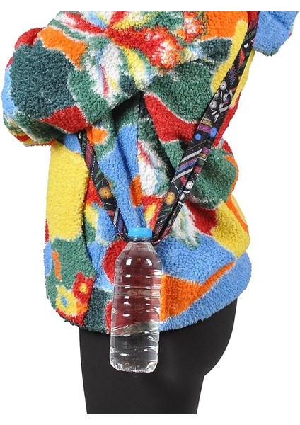 Pet Şişe Lastikli Su Taşıma Aparatı Askısı Ayarlanabilir Su Şişesi Tutacağı 500 ml Kadar fırsatları