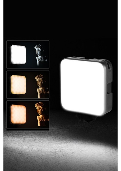 Şarjlı 100 LED Selfie Video Kamera Işığı Tripod Uyumlu ve Mandallı 3500-6500 ,dimmer Ayarlı fırsatları