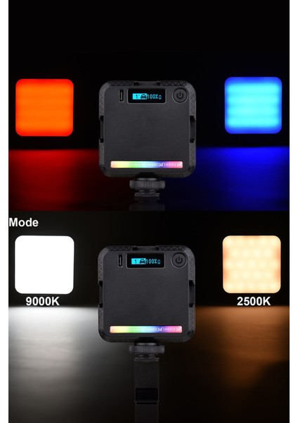 Şarjlı 100 LED Selfie Video Kamera Işığı Tripod Uyumlu ve Mandallı 3500-6500 ,dimmer Ayarlı indirimleri