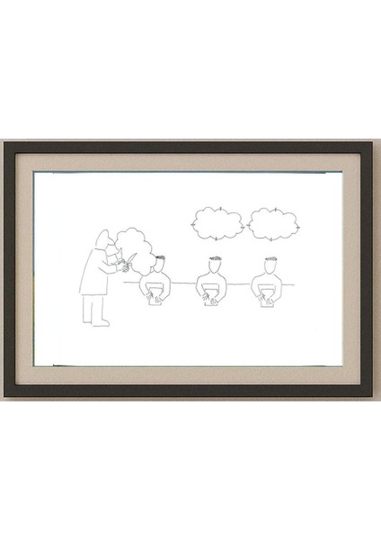 Yourik Karim Masihi 29X21CM Orijinal Karikatür Tablo