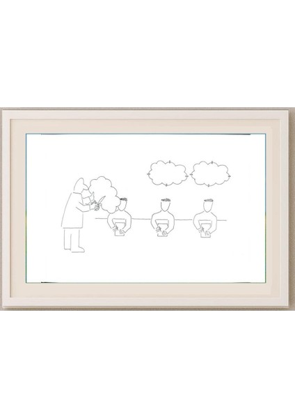 Yourik Karim Masihi 29X21CM Orijinal Karikatür Tablo fırsatları