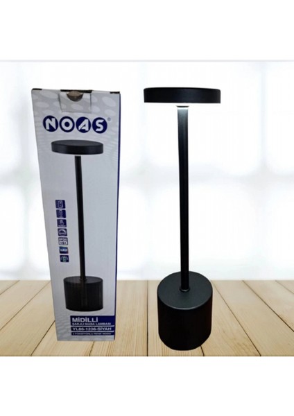 Dekoratif Şarjlı Dokunmatik LED Masa Lambası Gece Lambası Siyah Renk fiyatları