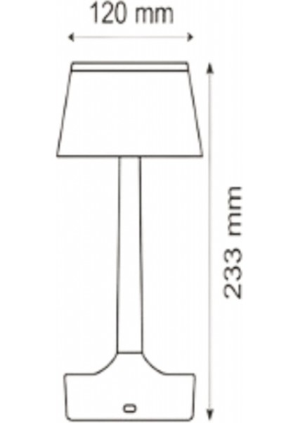 Dekoratif Şarjlı Dokunmatik LED Masa Lambası Gece Lambası Siyah Renk fırsatları
