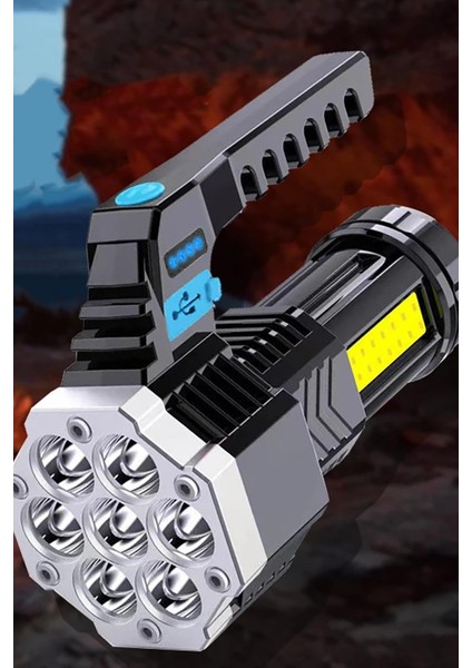 El Feneri LED Güçlü Işık Açık USB Şarj Edilebilir Süper Parlak Ev Taşınabilir Taşınabilir Lamba fiyatları