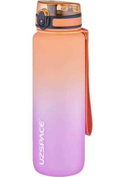 Fiftyfifty 1000ML Büyük Boy Çift Renk Softtouch Ff Collection Tritan Su Matarası Turuncu-Mor