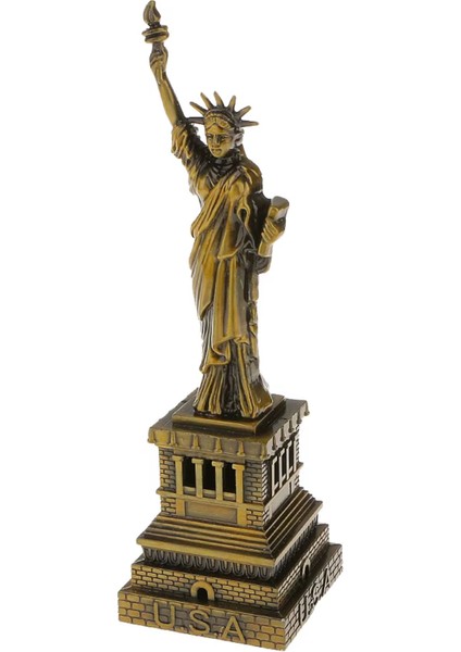 Antik Bronz Metalik Özgürlük Anıtı Heykeli - Zamansız Bir Simge Dekoratif Obje Heykel fiyatları
