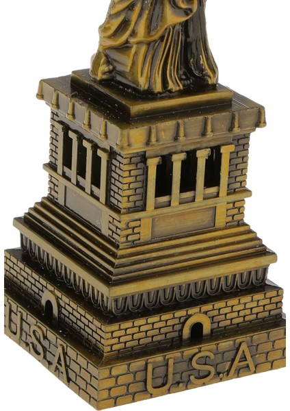 Antik Bronz Metalik Özgürlük Anıtı Heykeli - Zamansız Bir Simge Dekoratif Obje Heykel indirimleri