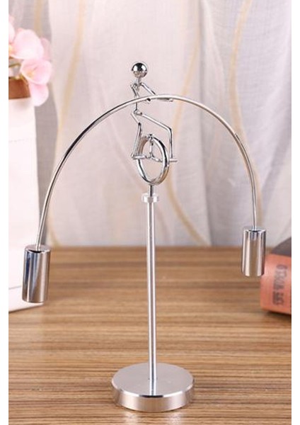 Manyetik Sallanan Bisikletli Akrobat Masa Üstü Salıncak Sürekli Sallanan Manyetik Masa Üstü Obje