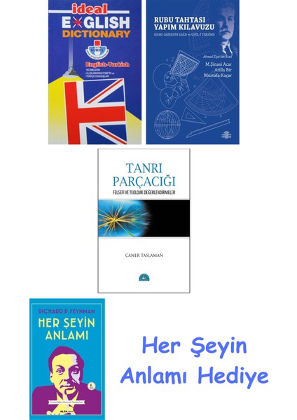 Ideal English Dictionary + Rubu Tahtası Yapım Kılavuzu + Tanrı Parçacığı + Her Şeyin Anlamı
