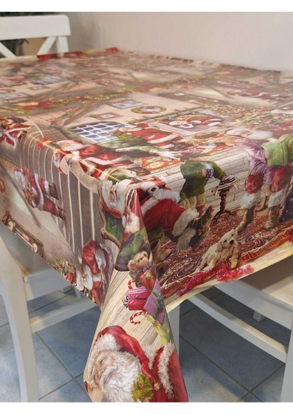 Yeni Yıl Desenli Elyaflı Pvc Masa Örtüsü – Silinebilir ve Su Geçirmez Muşamba fiyatları