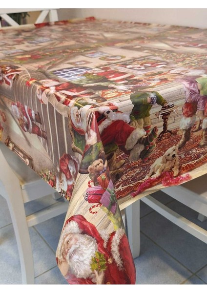 Yeni Yıl Desenli Elyaflı Pvc Masa Örtüsü – Silinebilir ve Su Geçirmez Muşamba fırsatları