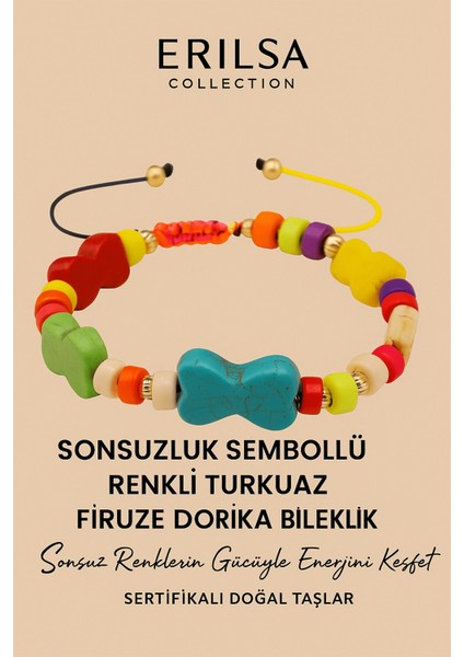Sertifikalı Sonsuzluk Renkli Turkuaz Firuze Taşı Bileklik – Sonsuz Enerjini Hisset, Ruhunu Yenile!