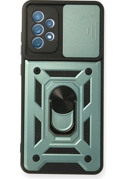 Drnds Newface Samsung Galaxy A32 Kılıf Pars Lens Yüzüklü Silikon - Yeşil