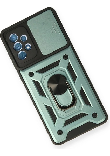 Drnds Newface Samsung Galaxy A32 Kılıf Pars Lens Yüzüklü Silikon - Yeşil modelleri