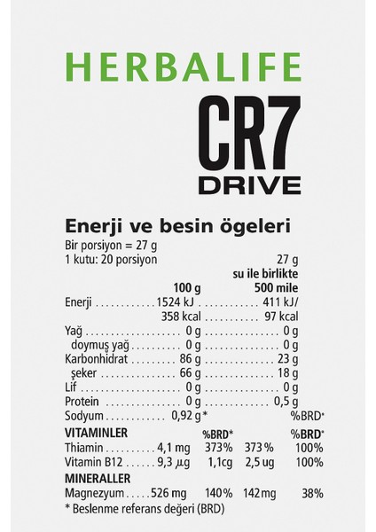 Herbalıfe 24 Cr7 Drıvespor Içeceği Tozu Açai Aromalı fırsatları