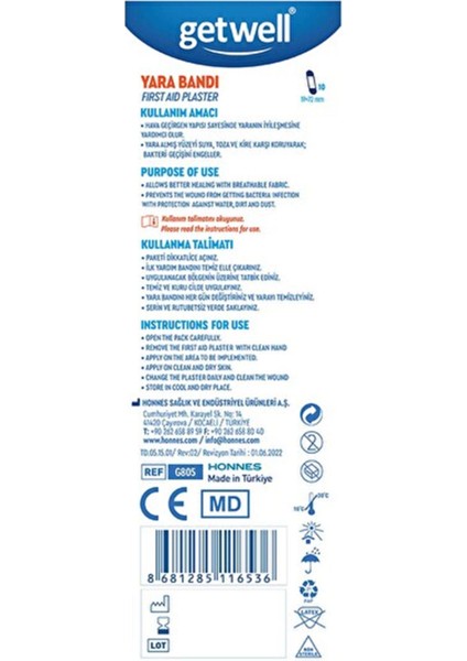 Klasik Tekstil Yara Bandı 10'lu 10 Adet fiyatları