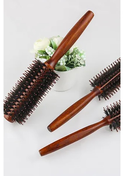 Doğal Ahşap Saplı Isıya Dayanıklı Fön ve Saç Fırçası modelleri