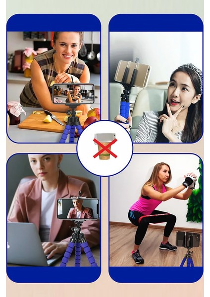 Cep Telefonları Gopro Kamera ve Makineler Için Büyük Boy Sünger Ayaklı Akrobat Telefon Tutacağı indirimleri