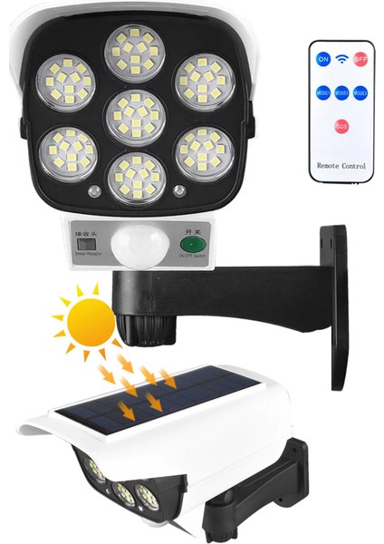 Güneş Enerjili Yeni Nesil 6 Ledli Kumandalı Fake Dome Kamera Kamera Görünümlü Solar Kamera fiyatları