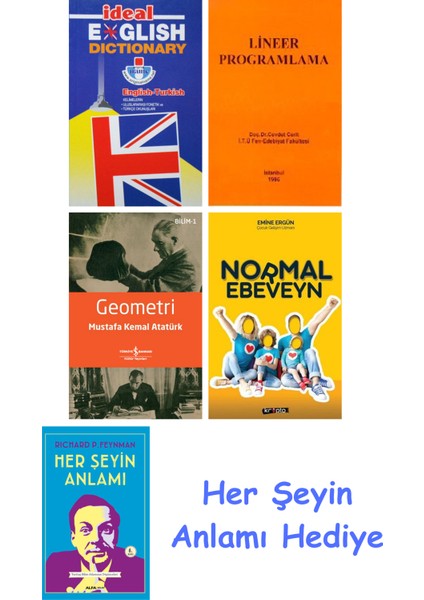 Ideal English Dictionary + Lineer Programlama + Geometri + Normal Ebeveyn + Her Şeyin Anlamı