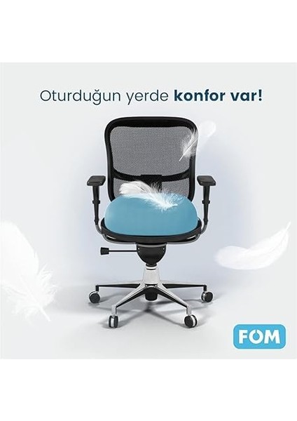'uykumu Kaliteli Aldım' Fom Smith Visco Hemoroid Basur Oturma Simidi Yastık, Ortopedik, 44 x 43 x 8, Açık , Fom 'uykumu Kaliteli Aldım', Açık Mavi fiyatları
