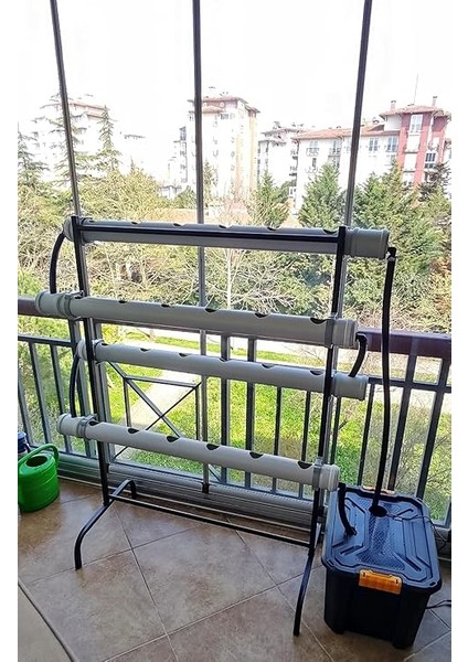 24’lü Dikey Hidroponik Sistem Topraksız Tarım Kulesi Balkon ve Teras Için Marul, Yeşillik, Sebze Yetiştirme Seti fiyatları