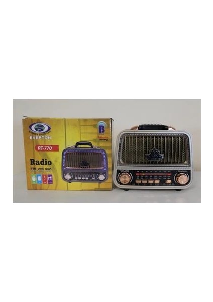 RT-770 Nostaljik Bluetoothlu Fm/am/sw Radyo Taşınabilir Müzik Kutusu modelleri