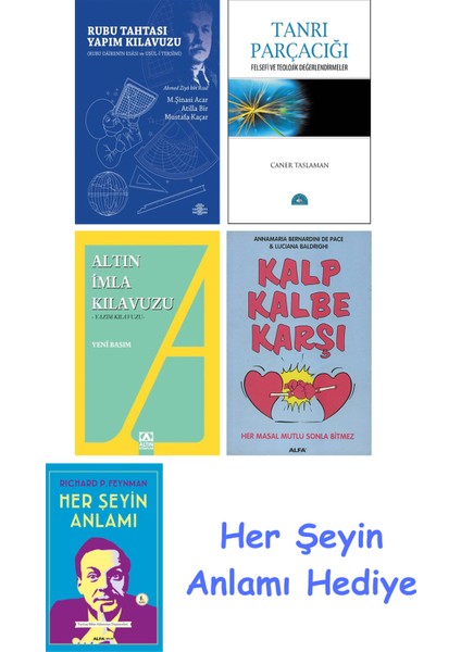 Rubu Tahtası Yapım Kılavuzu + Tanrı Parçacığı + Altın Imla Kılavuzu -Yazım Kılavuzu + Kalp Kalbe Karşı + Her Şeyin Anlamı