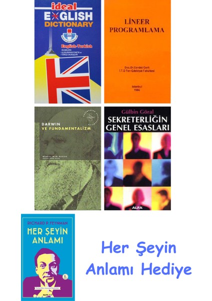 Ideal English Dictionary + Lineer Programlama + Darwin ve Fundamentalizm + Sekreterliğin Genel Esasları + Her Şeyin Anlamı