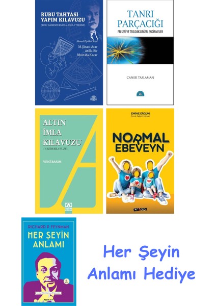 Rubu Tahtası Yapım Kılavuzu + Tanrı Parçacığı + Altın Imla Kılavuzu -Yazım Kılavuzu + Normal Ebeveyn + Her Şeyin Anlamı