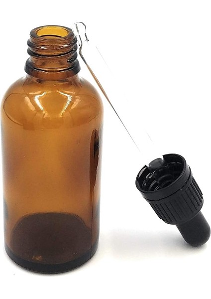 Bir 50 ml Amber Cam Şişe Ile, Damla Pipet