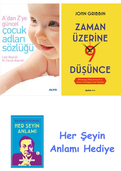 Çocuk Adları Sözlüğü (Cep Boy) + Zaman Üzerine Dokuz Düşünce + Her Şeyin Anlamı