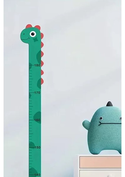 180 cm Çocuk Odası Dinazor Tasarımlı Boy Ölçme Duvar Sticker Çocuklarınızın Boyunu Takip Edin fiyatları