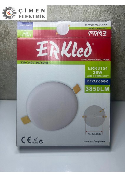 Erkled Erk 3154 Ayarlanabilir LED Spot 36W 6500K Beyaz